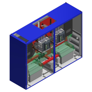 3d modeling design of custom built cabinets for control system