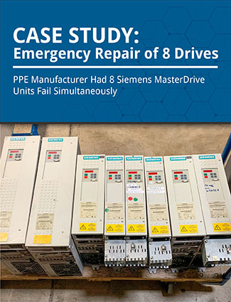 case study emergency repair of 8 drives ppe manufacturer had 8 siemens masterdrive unit fail simultaneously