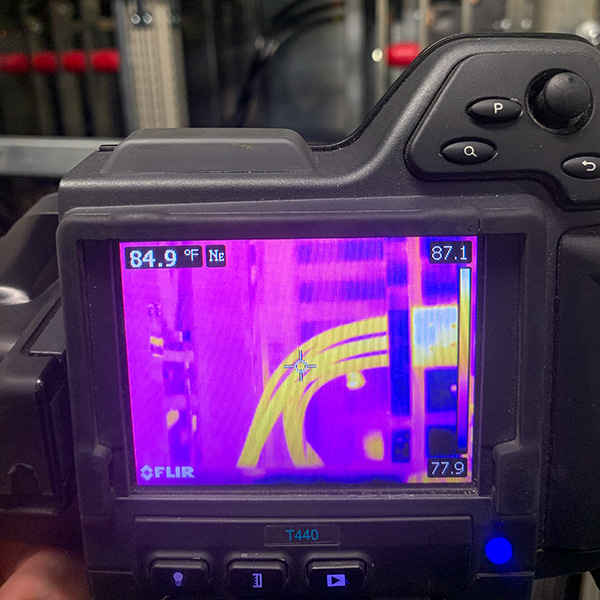 infrared scan camera close up